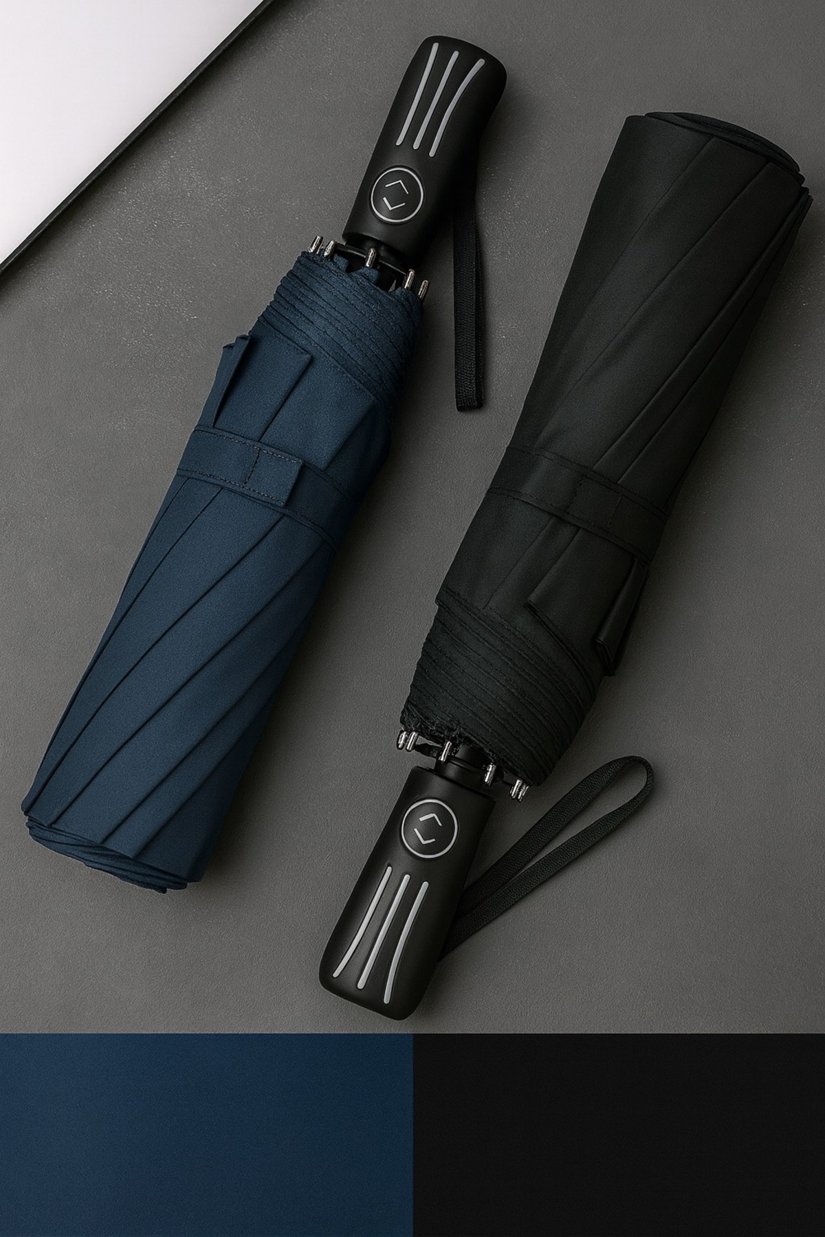 12 Tel Parachase Men's series pongee kumaş Şemsiye Güçlendirilmiş Tel Kılıflı 104 cm Çaplı Şemsiye