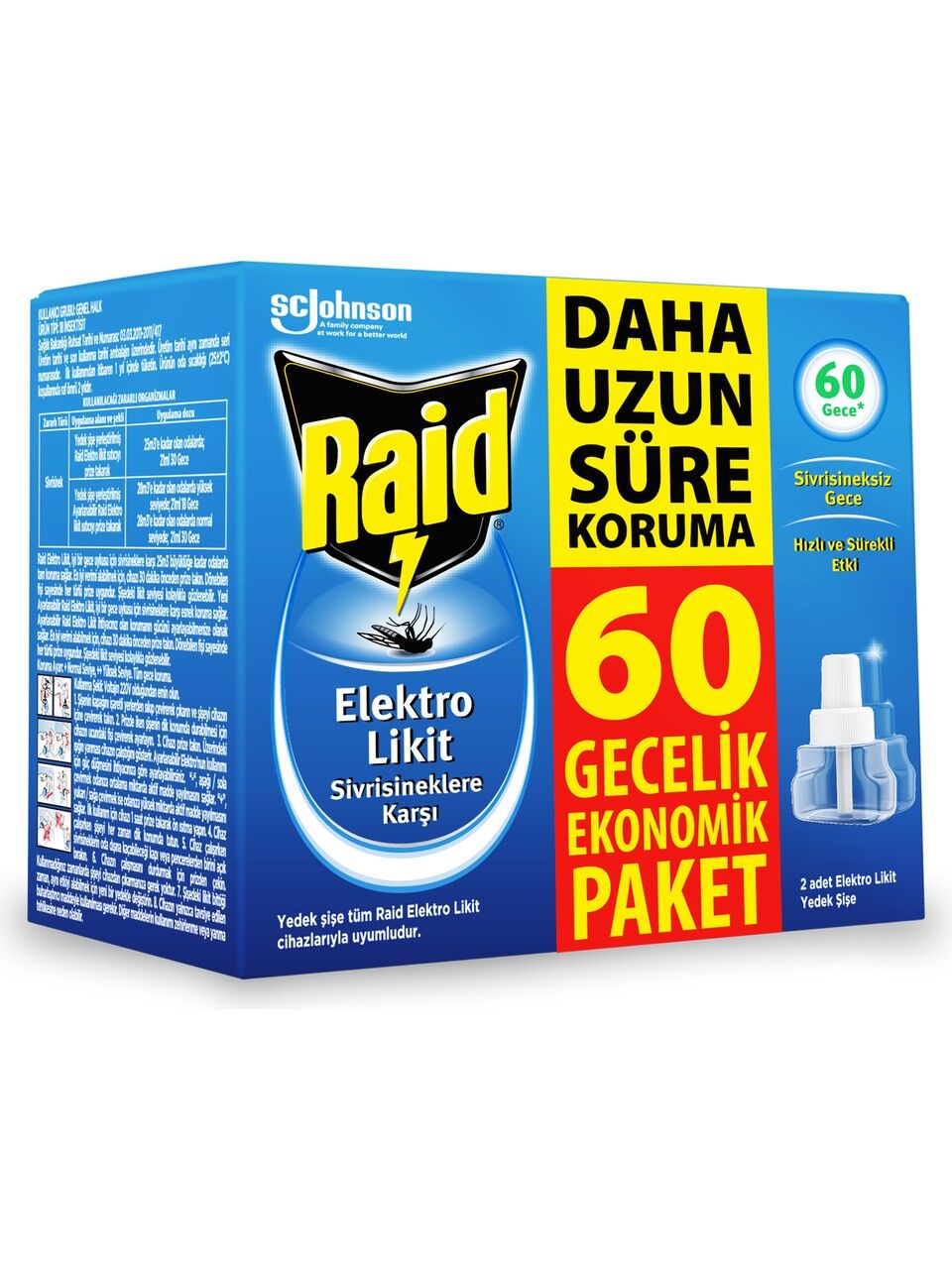 Raid Elektro Likit Yedek 60 Gece Promo Paket 42 ml