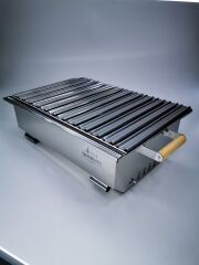 Kömürlü Portatif Mangal – 35×60 cm Pişirme Alanı, 430 Krom Gövde, Ahşap Kulplu, Ergonomik 65 cm Yükseklik