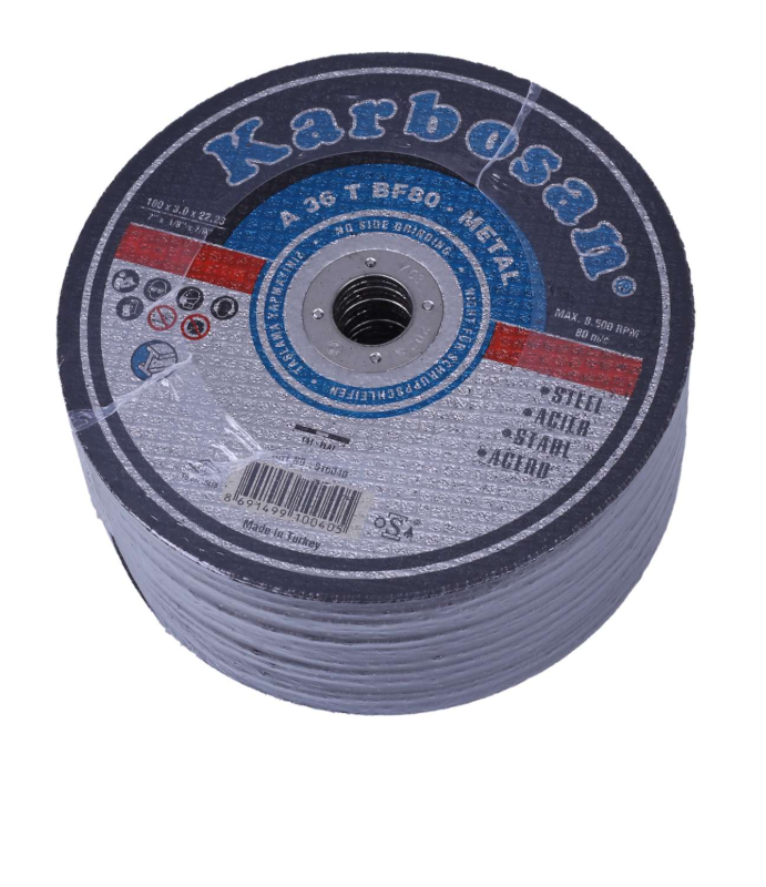 İSPİRAL TAŞI KARBOSAN 180 mm*3*22 NK METAL KESİCİ 25 Adet