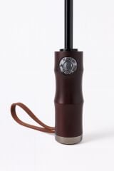 Toptancı Amca Deri Kılıflı Ahşap Sap Otomatik Fonksiyon Açma Kapama 10 Fiber Telli (Çift Telli) Kaliteli Şemsiye