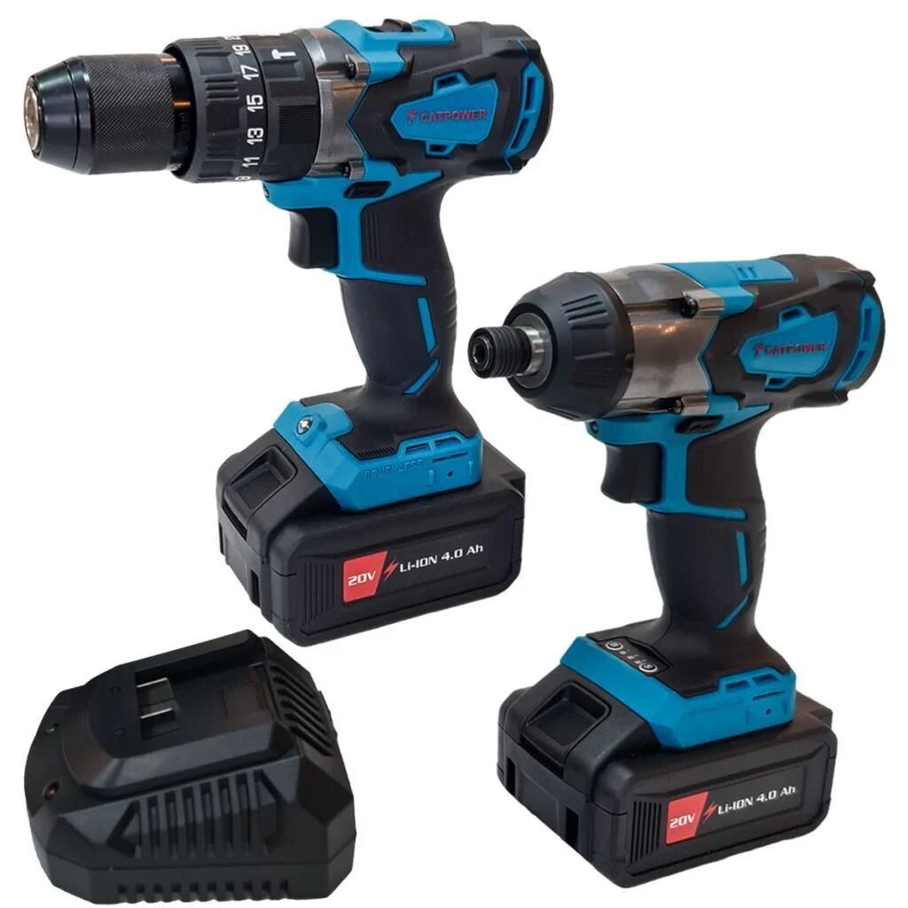 Catpower 5135 20V Kömürsüz Darbeli Matkap Vidalama Seti 350Nm 2x2,0Ah Akülü Özel Taşıma Çantalı