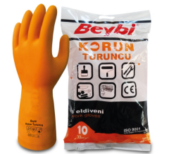 BEYBİ ELDİVEN LATEKS KORUN TURUNCU NO:10 (12 Çift)