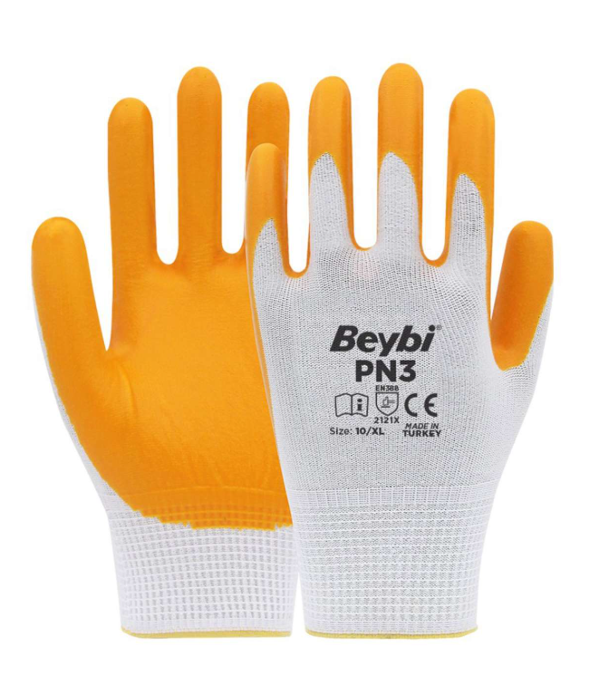 BEYBİ ELDİVEN NİTRİL BEYAZ SARI PN3 NO:9 ( 12 Çift)