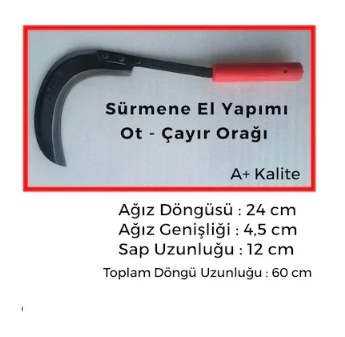 Çayır Orağı ( Laz Orağı ) Çelik Sürmene Yapımı Dal Kesme Orak Paslanmaz