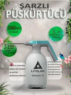 Litolan 2,0 Lt Şarjlı Ilaçlama Pompası