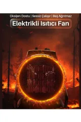 Elektrikli, Fan Isıtıcılı Soba - 3000W, 45° Dönebilen,3 Modlu - 27x17x28.5 cm