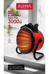 Elektrikli, Fan Isıtıcılı Soba - 3000W, 45° Dönebilen,3 Modlu - 27x17x28.5 cm