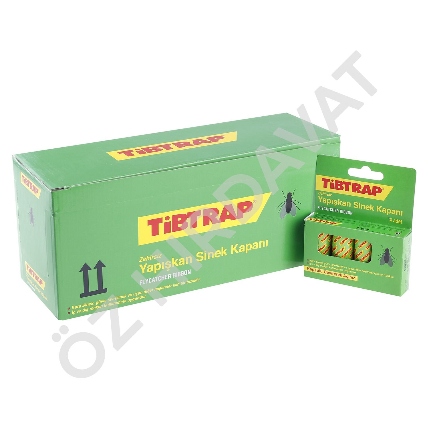 TİBTRAP Sinek Yapışkan Bandı - Toptan 4'lü (22 Paket) Sinek Tuzağı - 1 Koli