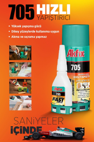 Akfix GA065 Mdf Hızlı Yapıştırıcı 400ml+100Gr (705)