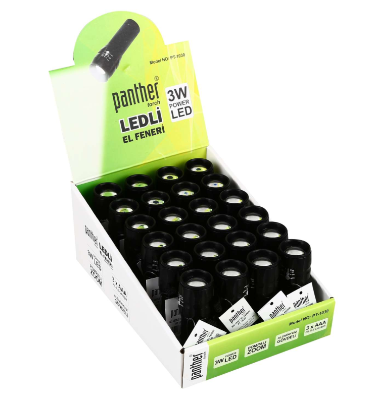 FENER PANTER TEK LED ZOOM LU PT-1030  (24 'lü)