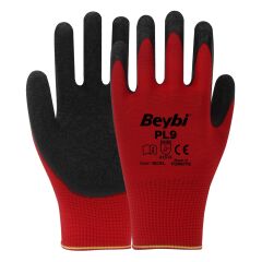 Beybi PL9 1/2 Lateks Kaplama Polyester İş Eldiveni – Kaymaz, Nefes Alabilir, No:10